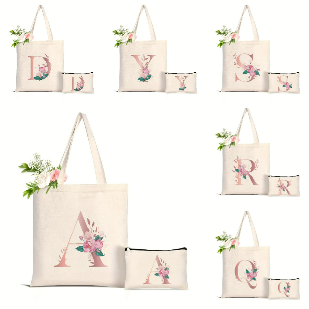 Tote Bag Beach - 1 шт. Сумка-тоут с цветочным принтом
