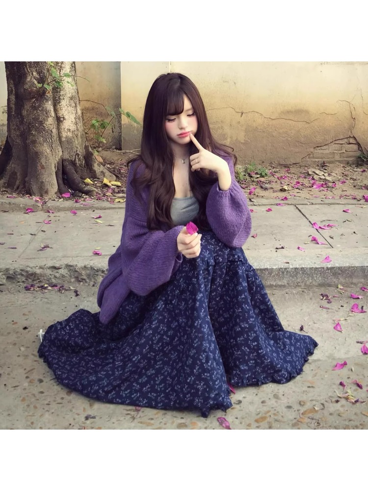 Midi Skirt Floral - Юбка миди с цветочным принтом и